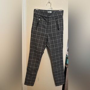 Hollister Cropped Ultra High Rise Plaid Pants